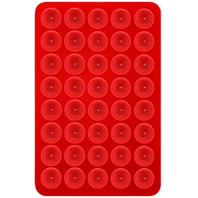 "Suction Pad" universāls silikona piesūcekņa paklājiņš (turētājs) - sarkans | Vacins.lv
