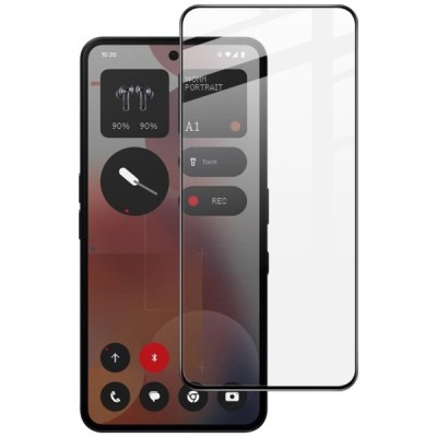 Nothing Phone 3a (3a Pro) "IMAK" Tempered Glass melns ekrāna aizsargstikls | Vacins.lv
