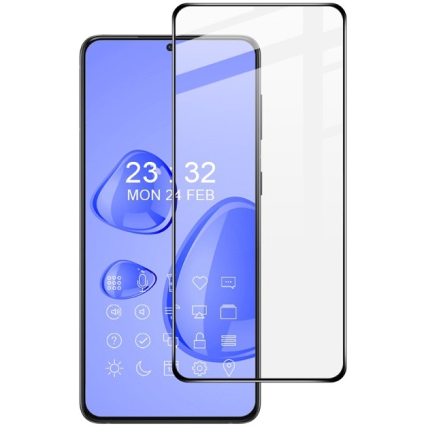 "IMAK" Tempered Glass pilnīgi aizsedzams ekrāna aizsargstikls - melns (Galaxy S21)
