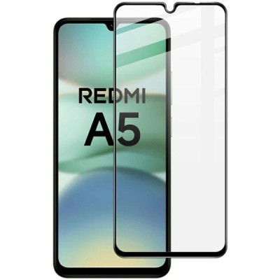 Xiaomi Redmi A5 4G / Poco C71 "IMAK" Tempered Glass усиленная защита, черное защитное стекло с полным покрытием | Vacins.lv