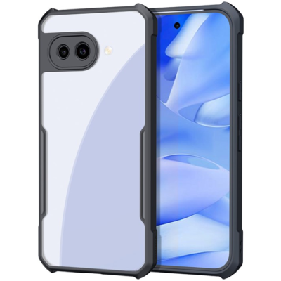 Google Pixel 9a "XUNDD" dzidrs apmales melnā krāsā cieta silikona (TPU) akrils apvalks | Vacins.lv