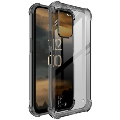 Nokia XR21 "Imak" pastiprinātas aizsardzības cieta silikona (TPU) pelēks (caurspīdīgs) vāciņš | Vacins.lv