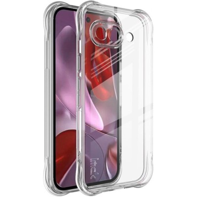 Google Pixel 9a "Imak" усиленный твердый силиконовый TPU airbag прозрачный чехол | Vacins.lv