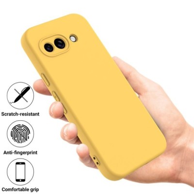 Google Pixel 9a "Shell" cieta silikona (TPU) apvalks - dzeltens | vacins.lv