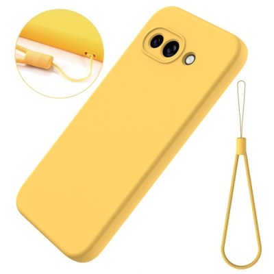 Google Pixel 9a "Shell" cieta silikona (TPU) apvalks - dzeltens | vacins.lv