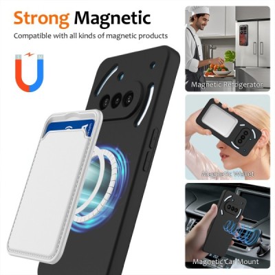 Nothing Phone 3a "Shell" MagSafe cieta silikona (TPU) melns apvalks | vacins.lv