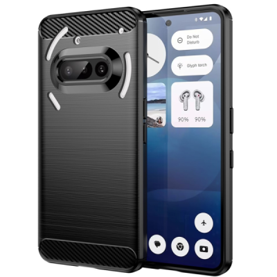 Nothing Phone 3a "Carbon" cieta silikona (TPU) melns apvalks | Vacins.lv