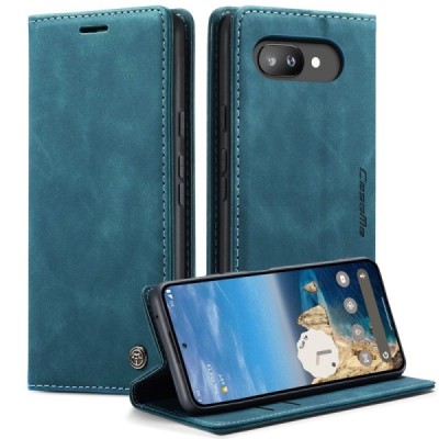 Google Pixel 9a CaseMe Retro открываемый, зелёный цвета, кожаный чехол – книжка | Vacins.lv