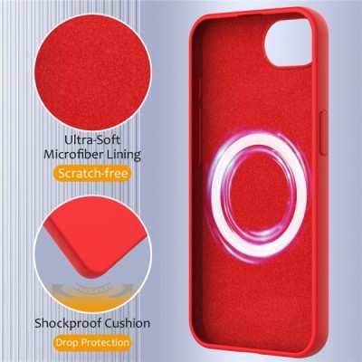 "Shell" MagSafe твердый силиконовый (TPU) чехол - красный (iPhone 17e / 16e)