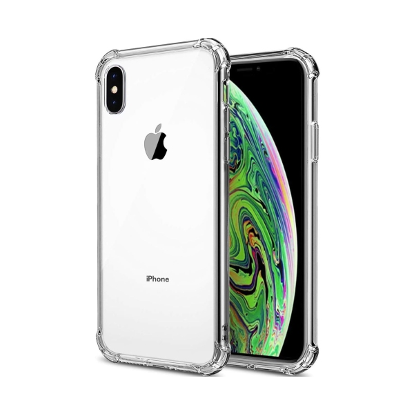Pastiprinātas aizsardzības cieta silikona (TPU) vāciņš - dzidrs (iPhone X / Xs)