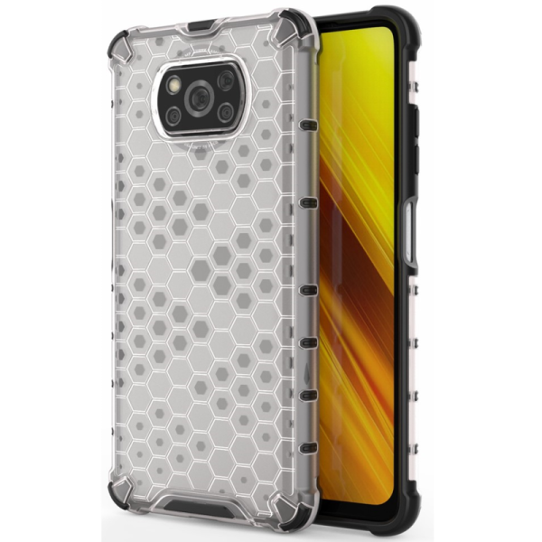 Усиленный защитный чехол "Mofan" Honeycomb - прозрачный (Poco X3 / X3 Pro)