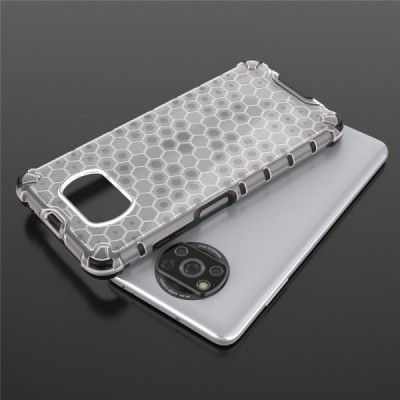 Xiaomi Poco X3 (X3 Pro) Усиленный защитный чехол "Mofan" Honeycomb - прозрачный | Vacins.lv