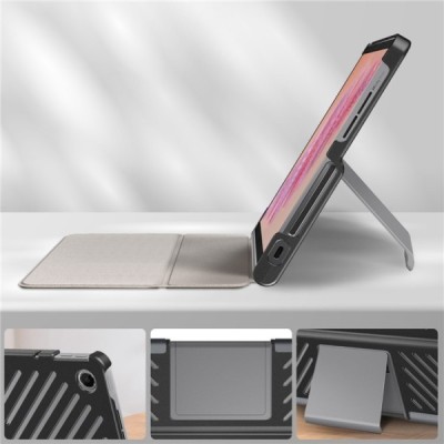 Lenovo Tab Plus 11,5 (TB351FU) серый кожаный чехол-книжка (складной) | Vacins.lv