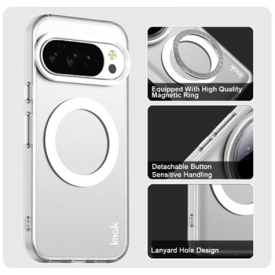 Google Pixel 10 / 10 Pro "IMAK" Candy MagSafe твердый силиконовый матовый (ТПУ) чехол - белый | Vacins.lv