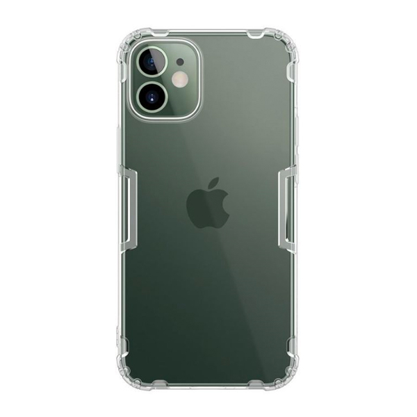 „Nillkin“ Nature TPU Pro усиленный защитный чехол из твердого силикона (TPU) - прозрачный / зелёный (iPhone 12 / 12 Pro)