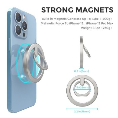 "AHASTYLE" Aluminum Kickstand держатель для телефона - серебристый | Vacins.lv