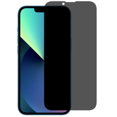 Apple iPhone 14, 13 (13 Pro) "RURIHAI" Tempered Glass privātuma uzlabota aizsardzība melns pilna pārklājuma ekrāna aizsargstikls