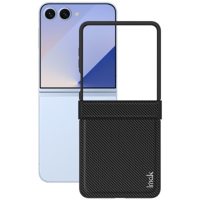 Samsung Galaxy Flip7 "Imak" Carbon Fiber чёрный пластиковый чехол | Vacins.lv