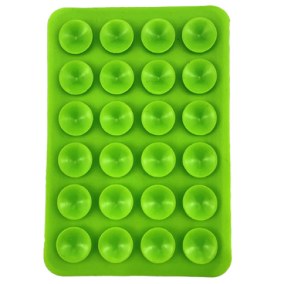 "Suction Pad" Mini universāls pielīmēts silikona piesūcekņa paklājiņš (turētājs) - zaļš | Vacins.lv
