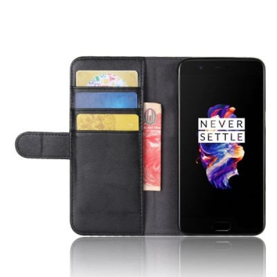 OnePlus 5 Binfen atvēramais melns maciņš - maks | Vacins.lv