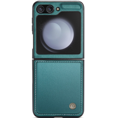 Galaxy Flip7 FE / Flip6 „CaseMe“ Leather zaļš plastika apvalks | vacins.lv