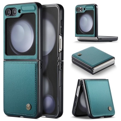Galaxy Flip7 FE / Flip6 „CaseMe“ Leather пластиковый зелёный чехол | Vacins.lv