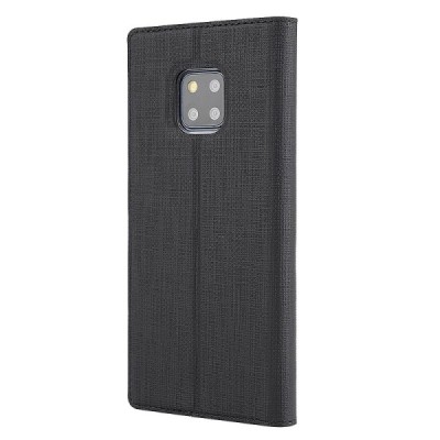 Huawei Mate 20 Pro „Vili“ S S View Cover atvērams melns ādas maciņš | Vacins.lv
