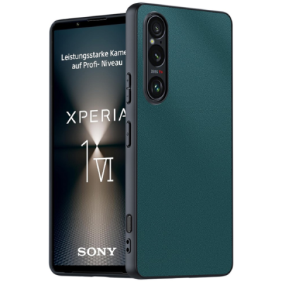 Sony Xperia 1 VI „Mofan“ Texture zaļš ādas apvalks | Vacins.lv