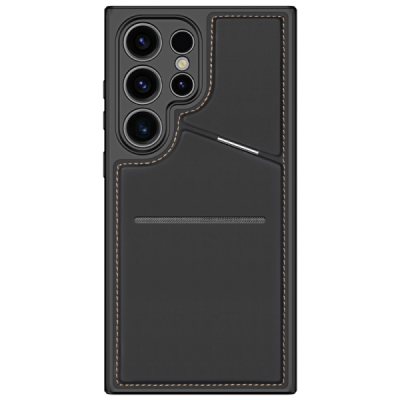 Черный кожаный чехол Rafi для Samsung Galaxy S24 Ultra "Dux Ducis" серии Rafi | Vacins.lv