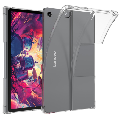 Lenovo Tab Plus 11.5" (TB351FU) усиленная защита, прозрачный чехол из твердого силикона и TPU - задняя часть | Vacins.lv