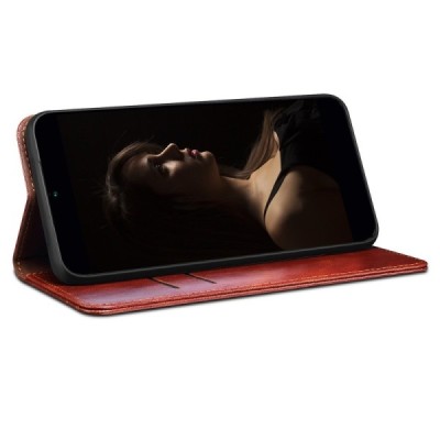 Nothing CMF Phone 1 „Crazy Horse“ коричневый кожаный чехол-книжка | Vacins.lv