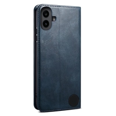 Nothing CMF Phone 1 „Crazy Horse“ синий кожаный чехол-книжка | Vacins.lv
