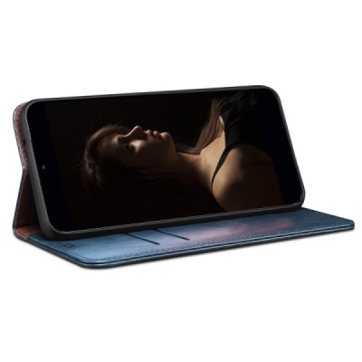 Nothing CMF Phone 1 „Crazy Horse“ синий кожаный чехол-книжка | Vacins.lv