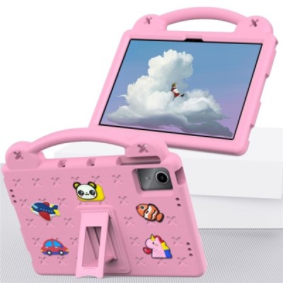 Huawei MatePad SE 11 / Lenovo Tab M11 / Xiaoxin Pad 11 2024 / Xiaomi Redmi Pad SE „Eva“ усиленная защита - розовый, чехол – вста