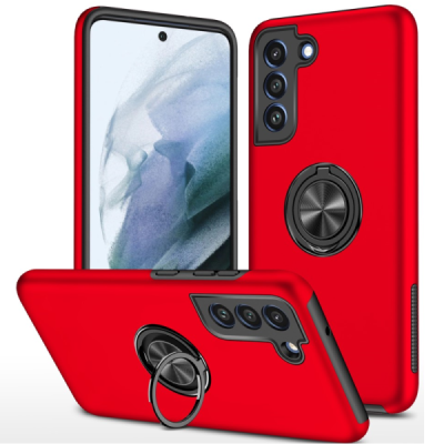 Samsung Galaxy S21 FE „Fashion“ Kickstand твердый силиконовый чехол TPU красный цвета | Vacins.lv