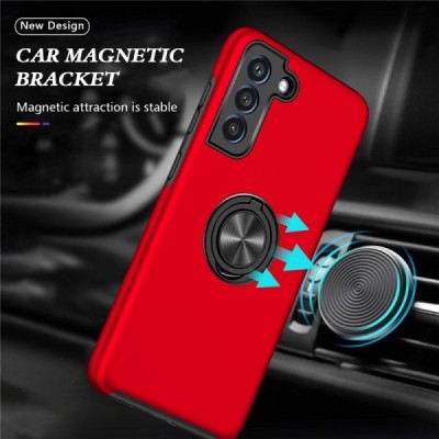 Samsung Galaxy S21 FE „Fashion“ Kickstand cieta silikona (TPU) sarkans apvalks | vacins.lv