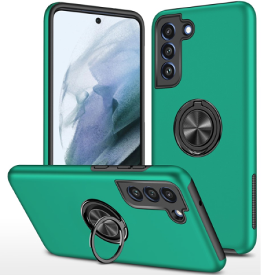 Samsung Galaxy S21 FE „Fashion“ Kickstand твердый силиконовый чехол TPU зелёный цвета | Vacins.lv