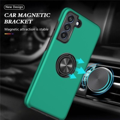 Samsung Galaxy S21 FE „Fashion“ Kickstand cieta silikona (TPU) zaļš apvalks | vacins.lv