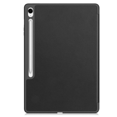 Samsung Galaxy Tab S10 FE+ atvēramais melns maciņš - maks ar vietu, kur ielikt stylus | Vacins.lv
