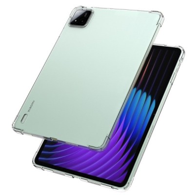 Xiaomi Pad 7 / Pad 7 Pro усиленная защита, прозрачный чехол из твердого силикона и TPU - задняя часть | Vacins.lv