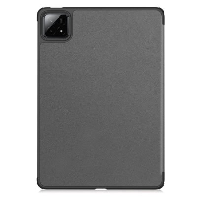 Xiaomi Pad 7 / Pad 7 Pro „Saige" серый кожаный чехол-книжка (складной) | Vacins.lv