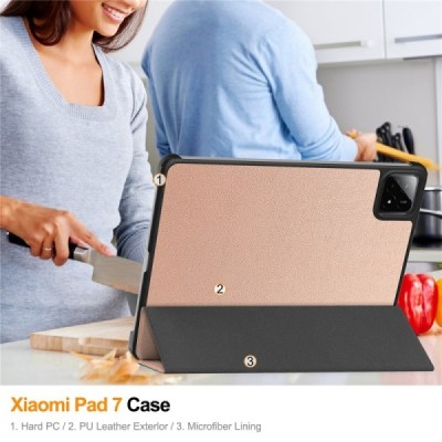 „Saige" Чехол-книжка - золотой (Xiaomi Pad 7 / Pad 7 Pro / Pad 8 / Pad 8 Pro)