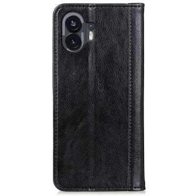 Nothing Phone 2 Binfen солидная открываемый черный кожаный чехол - книжка | Vacins.lv