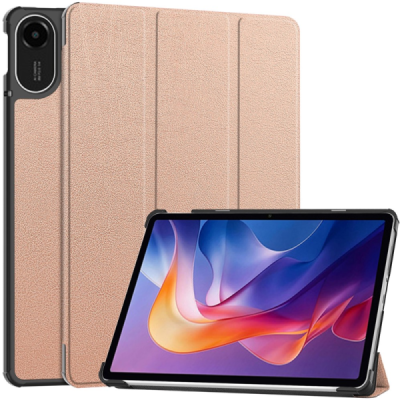 Xiaomi Redmi Pad 2 „Saige" золотойкожаный чехол-книжка (складной) | Vacins.lv
