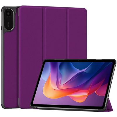 Xiaomi Redmi Pad 2 „Saige" фиолетовый кожаный чехол-книжка (складной) | Vacins.lv