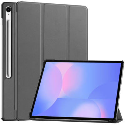 Samsung Galaxy Tab S10 FE+ „Saige" atvēramais pelēks maciņš | Vacins.lv