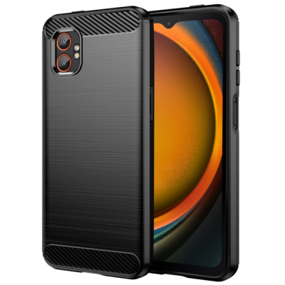 Samsung Galaxy XCover7 Pro "Carbon" cieta silikona (TPU) melns apvalks | Vacins.lv
