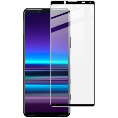 Sony Xperia 5 II "IMAK" Tempered Glass усиленная защита, черное защитное стекло с полным покрытием | Vacins.lv