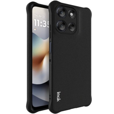 Motorola Moto G56 "Imak" усиленный твердый Airbag силиконовый матовый чехол TPU - чёрный | Vacins.lv