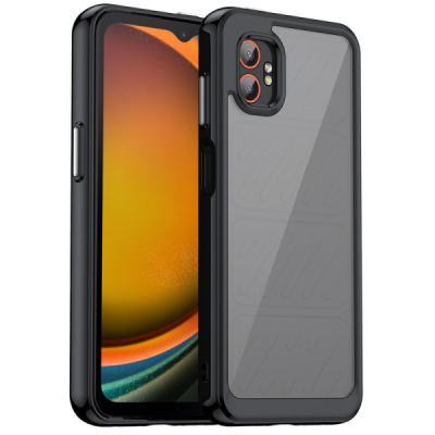 Samsung Galaxy XCover7 Pro "Mofan" caurspīdīgs cieta silikona (TPU) apvalks - melns | vacins.lv